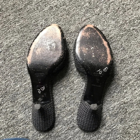 90s Rare Miu Miu Butterfly Sandals Mules, size 38.5 - Picture 6 of 10